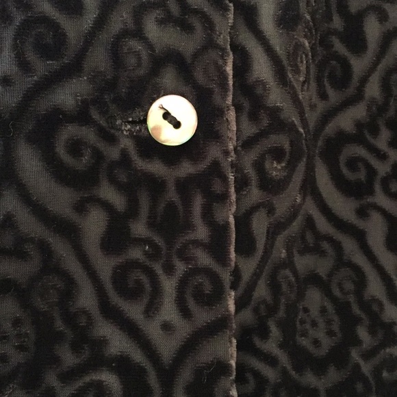 SIGRID OLSEN size Small Silk Velvet Burn-Out Paisley Sexy Elegant WitchyCore - Picture 6 of 8